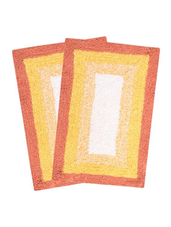 saral home soft cotton anti slip bathmat set of 2 pcs -40x60 cm - 11655617 - Zoom Image - 2