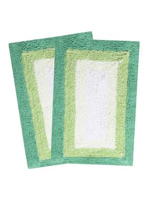saral home soft cotton anti slip bathmat set of 2 pcs -40x60 cm - 11655618 - Standard Image - 2