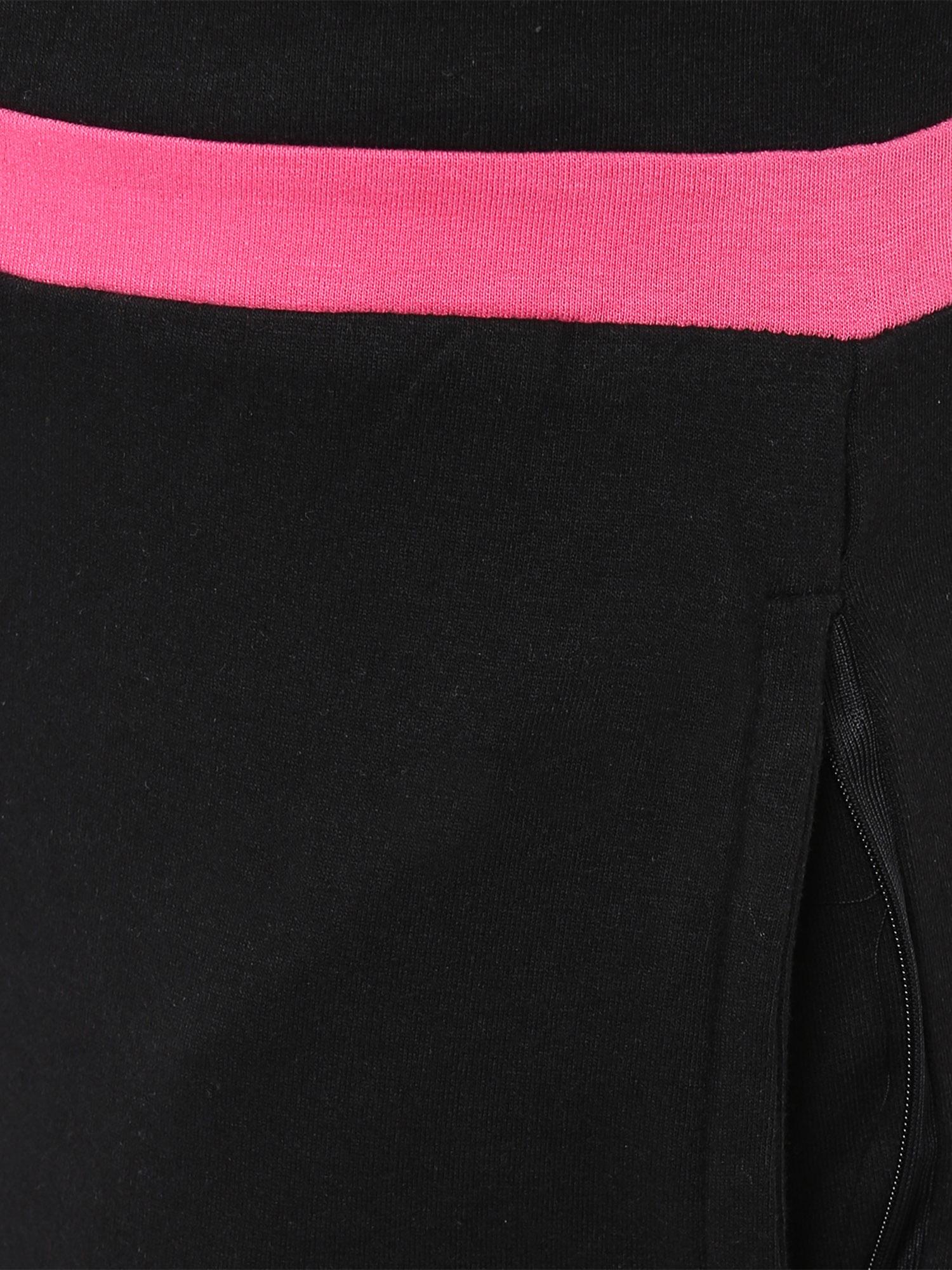 black cotton track pants - 11656153 - Zoom Image - 4