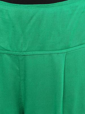 green rayon trouser - 11656159 - Standard Image - 4