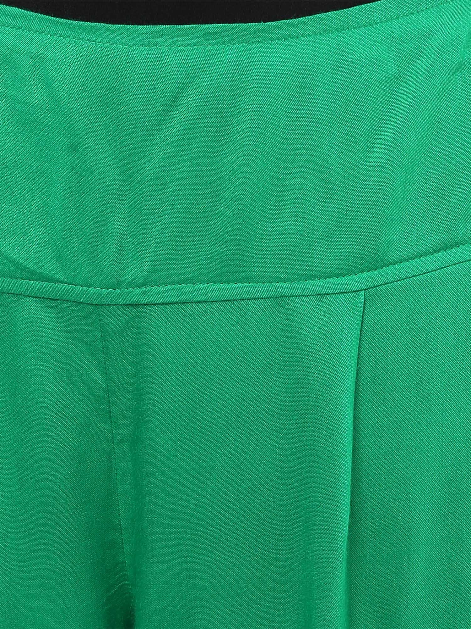 green rayon trouser - 11656159 - Zoom Image - 4