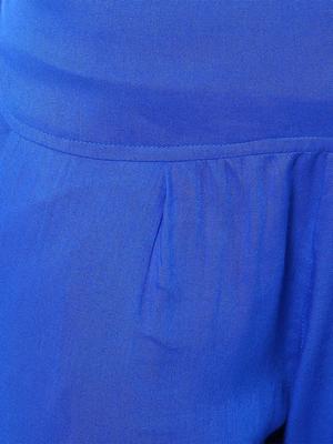 blue viscose chinos trousers - 11656160 - Standard Image - 4