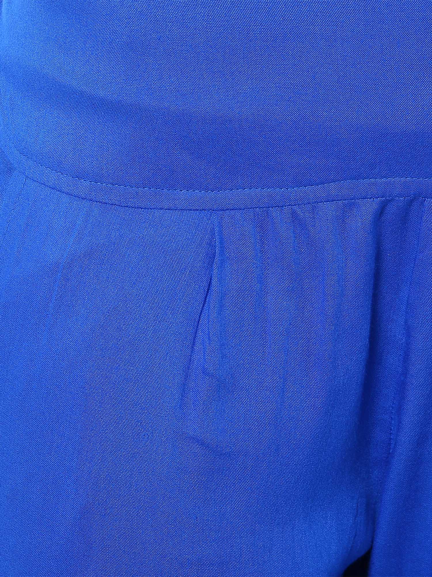 blue viscose chinos trousers - 11656160 - Zoom Image - 4