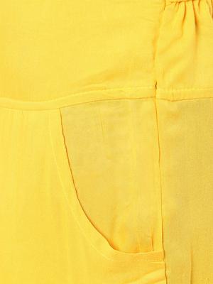 yellow rayon trouser - 11656161 - Standard Image - 4