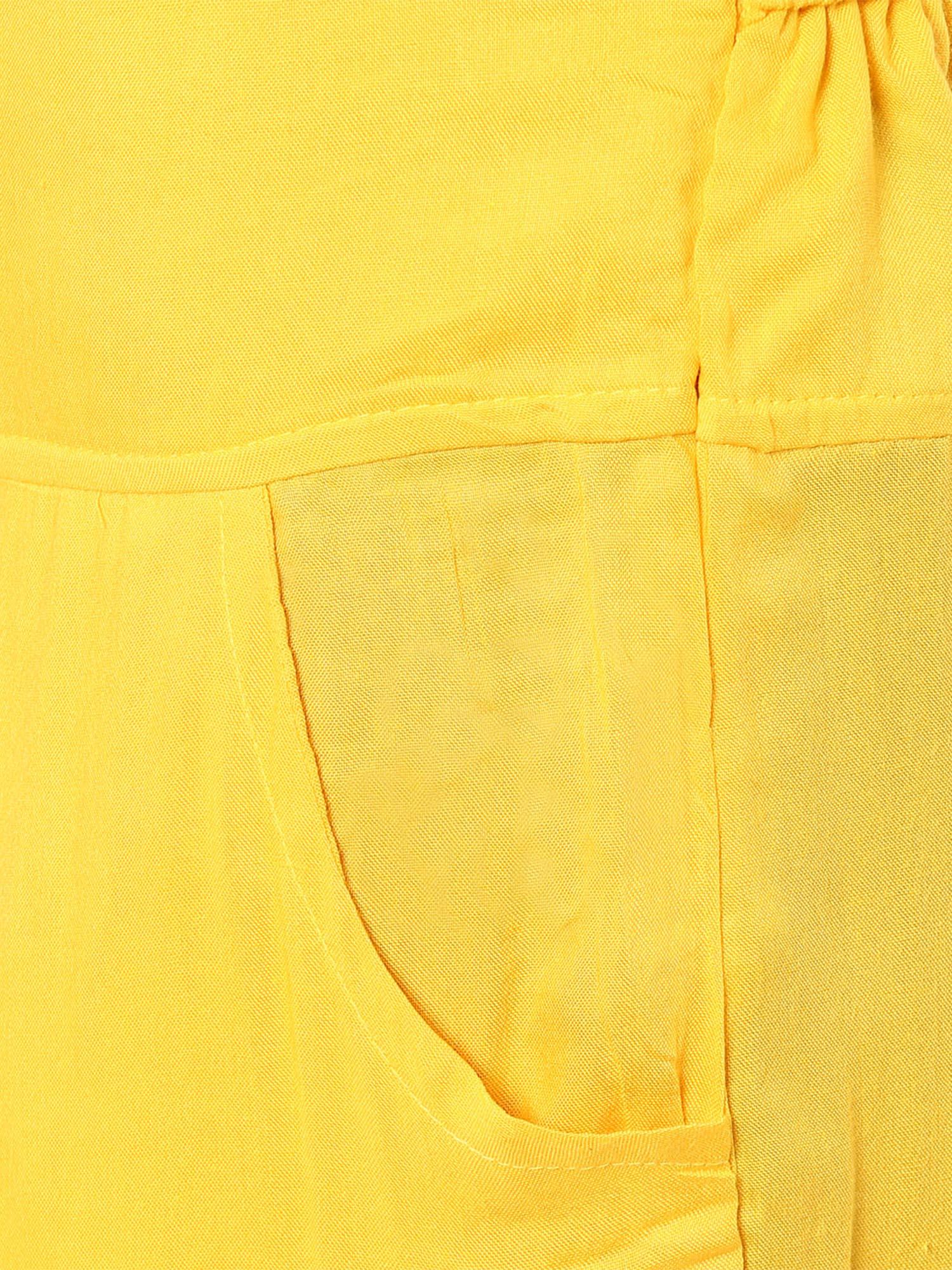 yellow rayon trouser - 11656161 - Zoom Image - 4