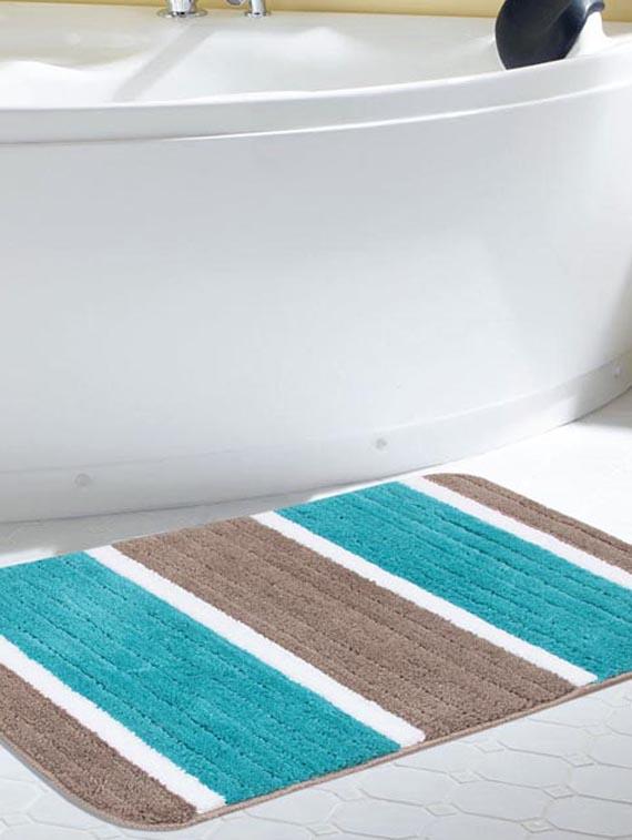 multi colored polyester bathmat