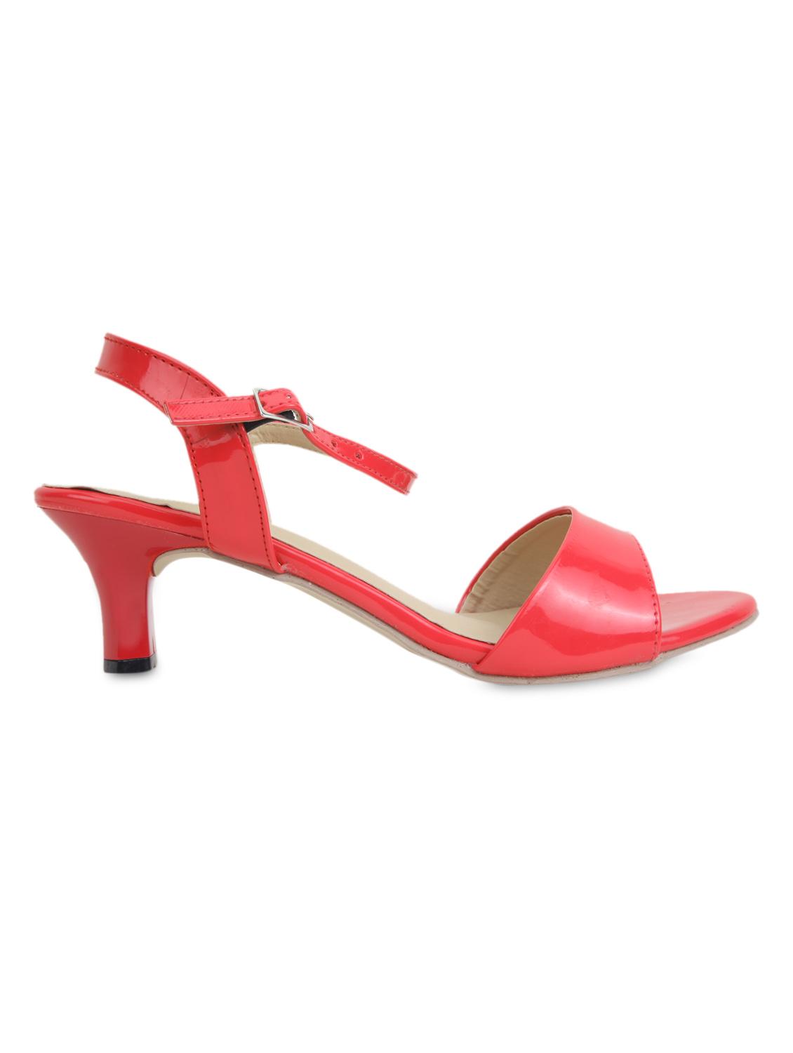 red faux leather sandals - 1166380 - Zoom Image - 1