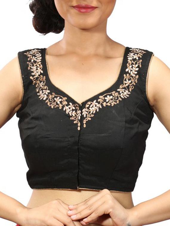black net embroidered stitched blouse - 11665097 - Zoom Image - 1