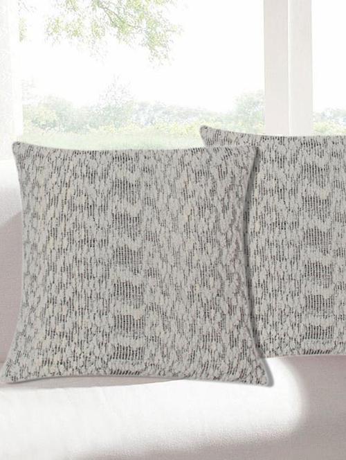 saral home premium quality textured fabric made cushion cover set of 2pc -40x40 cm - 11665407 - Standard Image - 1