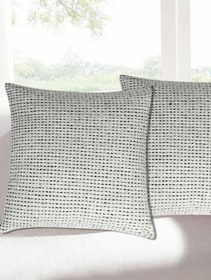 saral home premium quality textured fabric made cushion cover set of 2pc -40x40 cm - 11665414 - Standard Image - 2