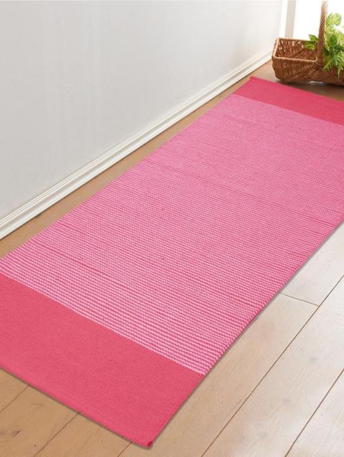 saral home premium quality cotton handloom made yoga/exercise rugs -70x170 cm - 11665477 - Standard Image - 1
