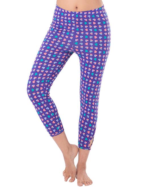 blue cotton printed leggings - 11667727 - Very Small Image - 1