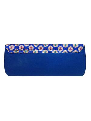 blue embellished silk ethnic clutch - 11667939 - Standard Image - 2