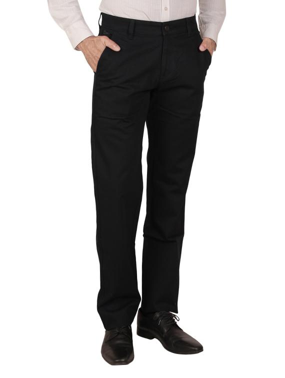 solid black cotton formal trouser - 11668678 - Zoom Image - 1