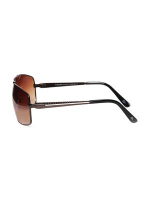 black square frame brown sunglasses - 1166869 - Standard Image - 3