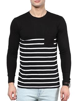 monochrome striped t-shirt - 11668760 - Standard Image - 1