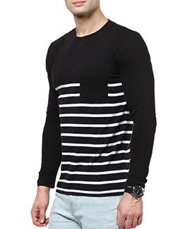 monochrome striped t-shirt - 11668760 - Standard Image - 2