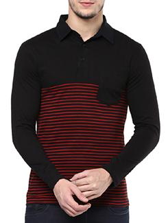 red and black cotton blend t-shirt - 11668783 - Very Small Image - 1