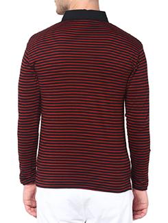 red cotton blend cotton blend t-shirt - 11668784 - Zoom Image - 3