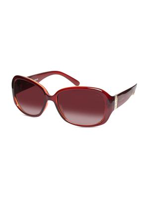brown square sunglasses with gold detail - 1166898 - Standard Image - 2