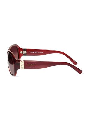 brown square sunglasses with gold detail - 1166898 - Standard Image - 3