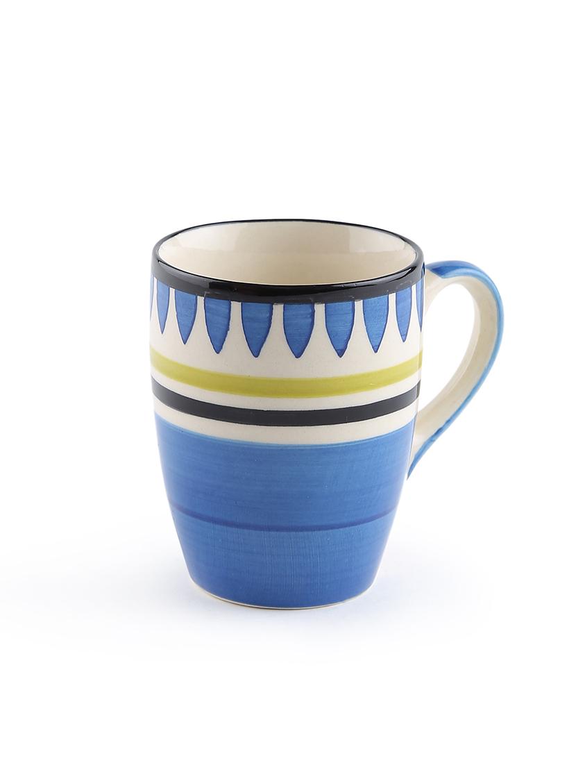 blue handpainted large coffee mugs - set of 4 - 11669331 - Zoom Image - 5