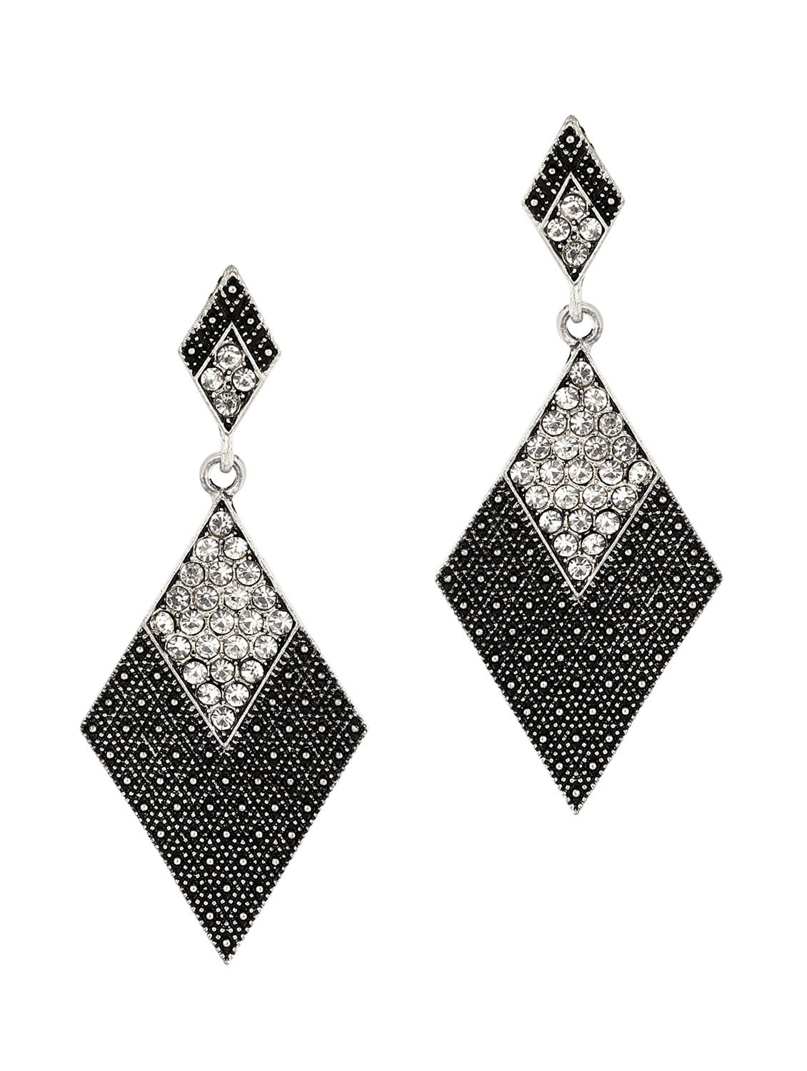 black metal drop earring - 11677637 - Zoom Image - 1