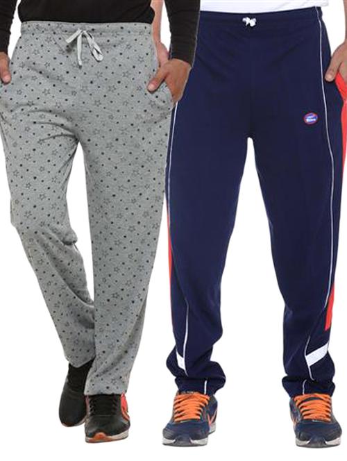 multi colored cotton ankle length track pant - 11677956 - Standard Image - 1