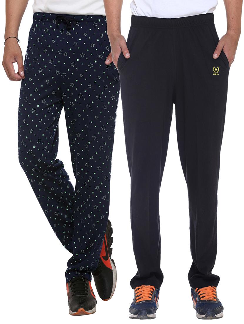 multi colored cotton ankle length track pant - 11677985 - Zoom Image - 1