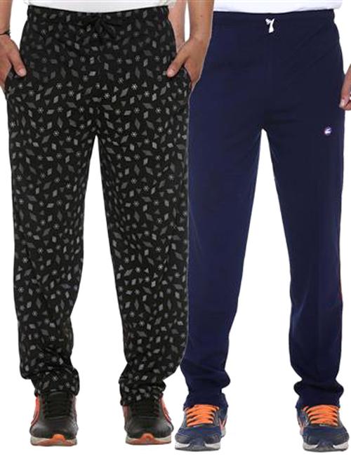 multi colored cotton ankle length track pant - 11677991 - Standard Image - 1