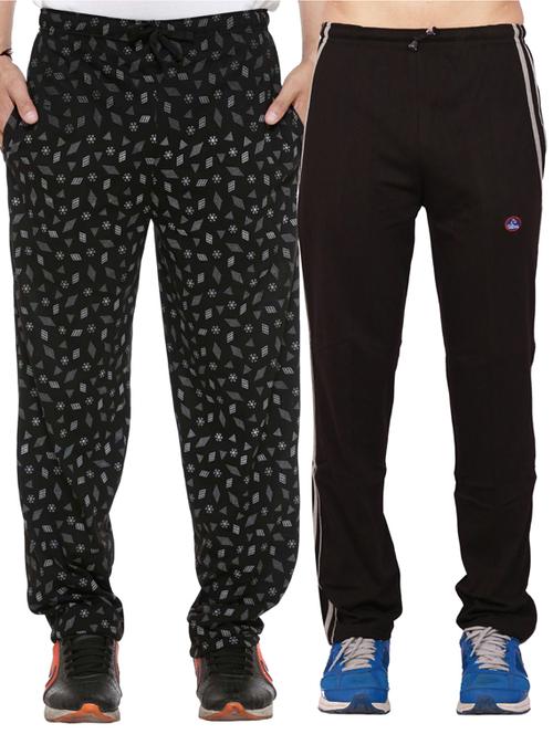 multi colored cotton ankle length track pant - 11677993 - Standard Image - 1