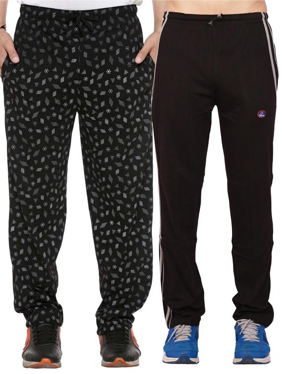 multi colored cotton ankle length track pant - 11677993 - Zoom Image - 1