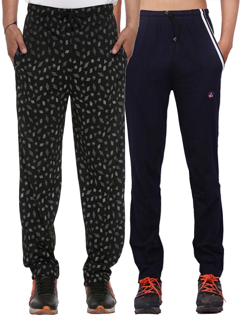 multi colored cotton ankle length track pant - 11677995 - Zoom Image - 1