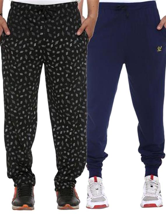 multi colored cotton ankle length track pant - 11678001 - Zoom Image - 1