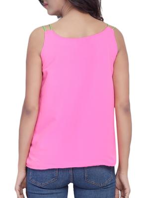 pink poly georgette top - 11678816 - Standard Image - 3