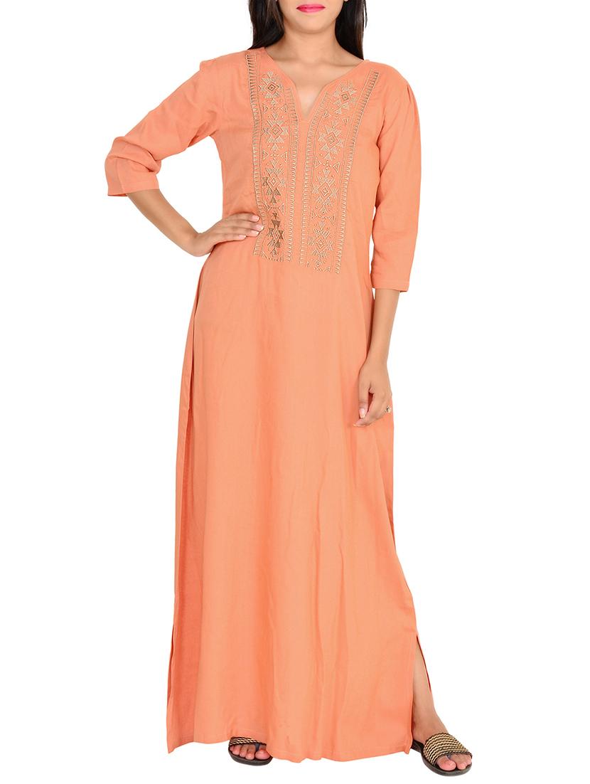 pink rayon nighty - 11679066 - Zoom Image - 1