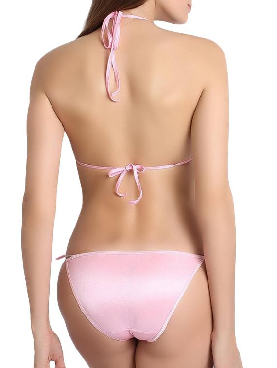 multi colored satin bras and panties set of 3 - 11684779 - Zoom Image - 7