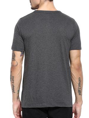 grey cotton henley t-shirt - 11685113 - Standard Image - 3