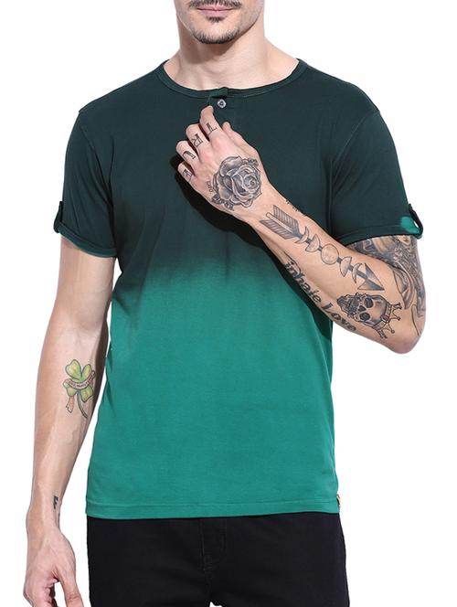 green cotton ombre t-shirt - 11685114 - Standard Image - 1