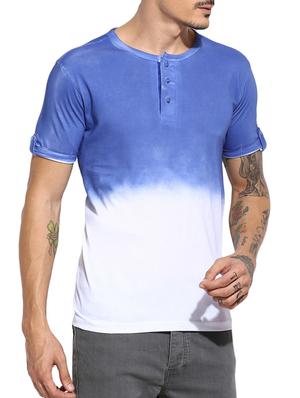 blue cotton ombre t-shirt - 11685118 - Standard Image - 2