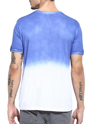 blue cotton ombre t-shirt - 11685118 - Standard Image - 3