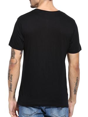 black cotton asymmetric t-shirt - 11685121 - Standard Image - 3