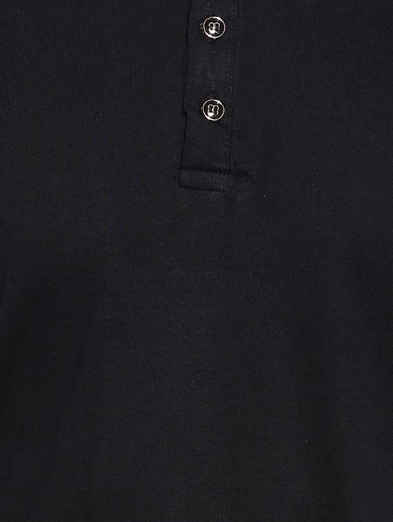 black cotton asymmetric t-shirt - 11685121 - Zoom Image - 4
