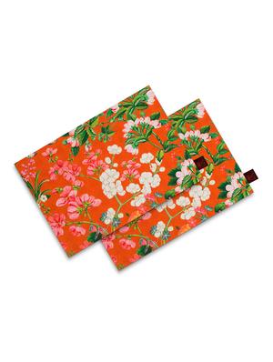 set of 2 orange cotton placemat - 11696475 - Standard Image - 3