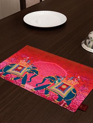 set of 4 red cotton placemat - 11696488 - Standard Image - 2