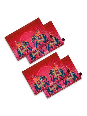 set of 4 red cotton placemat - 11696488 - Standard Image - 3