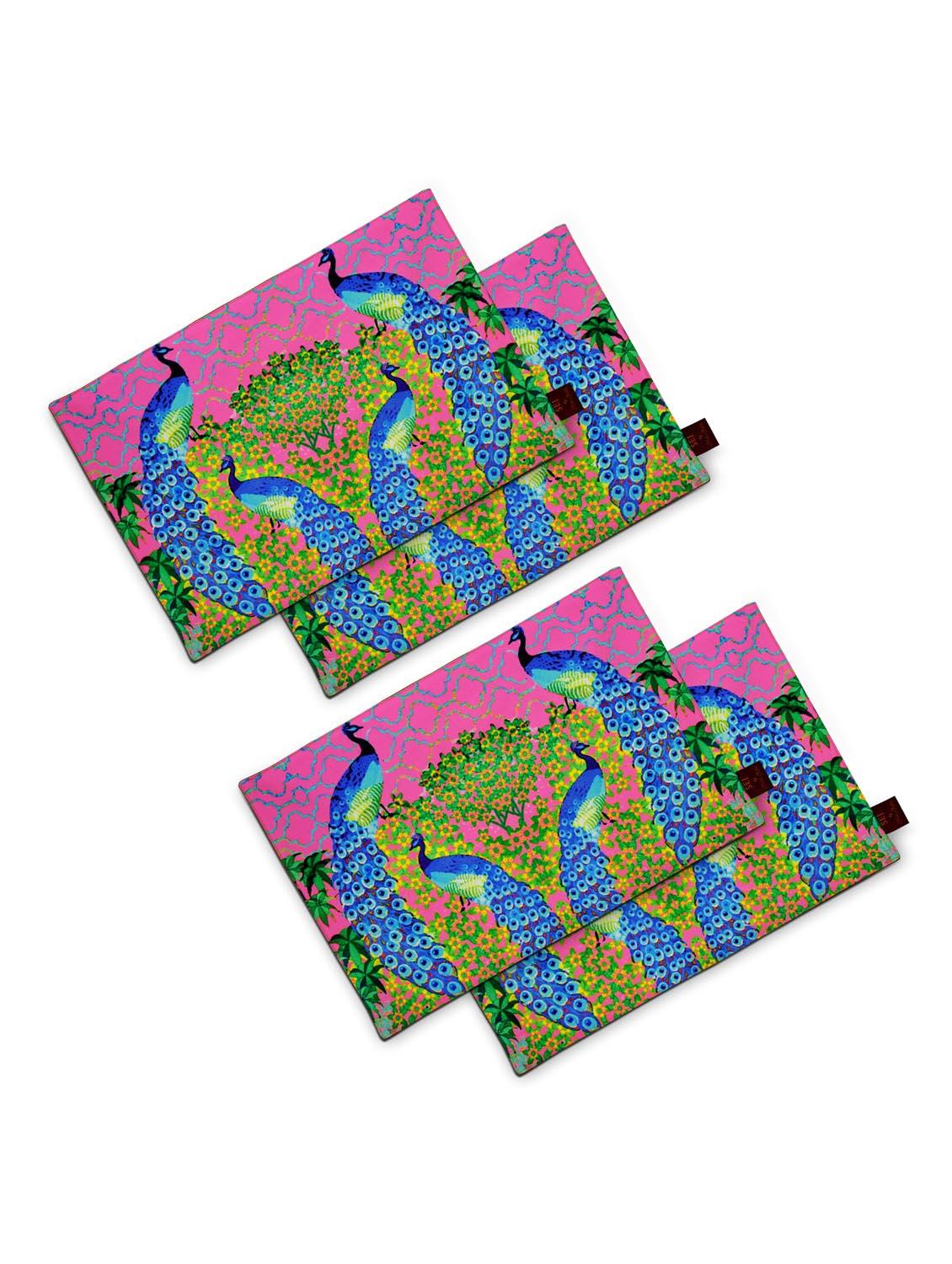 set of 4 pink cotton placemats - 11696491 - Zoom Image - 3