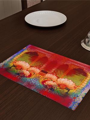 set of 4 red cotton placemat - 11696494 - Standard Image - 2