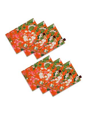 set of 6 orange cotton placemats - 11696495 - Standard Image - 3