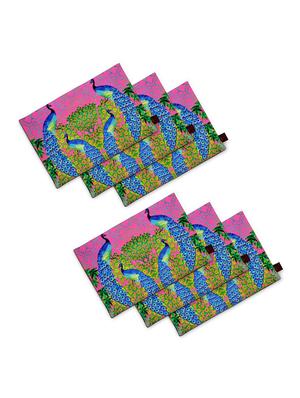 set of 6 pink cotton placemat - 11696501 - Standard Image - 3